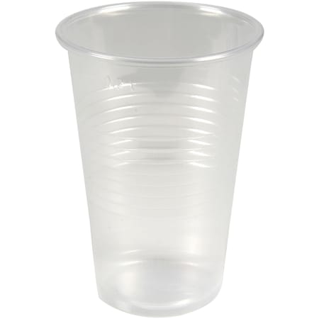 Abena Cups, Cold, Drinking Cup with Grooves, 7.8 Gross Ounce, 3.8" Height, 2.75" Diameter, Clear, PP 5569